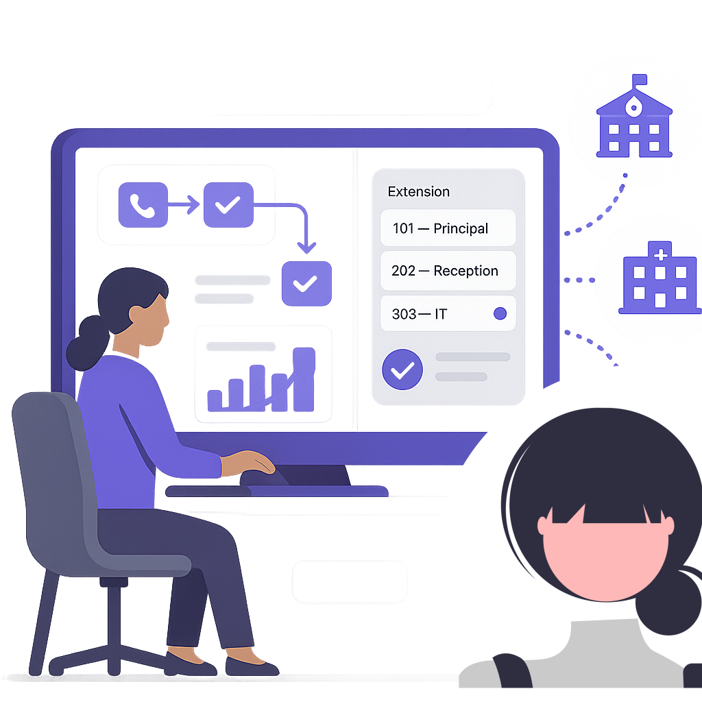 Enterprise Phone System Dashboard Interface